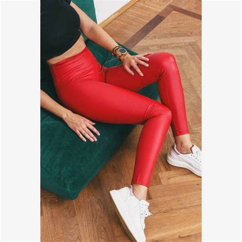 rote Leggings für Damen 